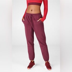 Fabletics Logan Sweatpant Jogger- Black Cherry